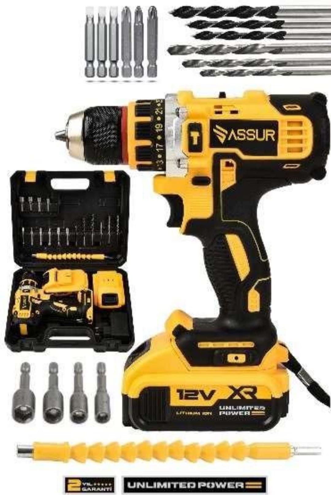 ASSUR 12V XR Akülü Vidalama Matkap Seti