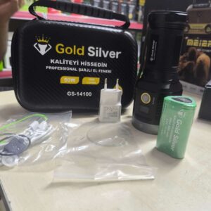 Gold Silver GS-14100 Şarjlı El Feneri 50W